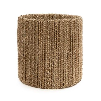 Bazar Bizar L&aacute;mpara de mesa de hierba marina en marr&oacute;n 30x30x30cm