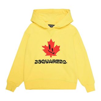 Dsquared2 Hooded Sweatshirt - male - Dsquared2 - Kids Sweatshirts - Yellow - 8 Y - Kids