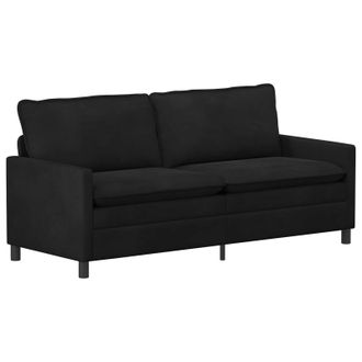 vidaXL Sof&aacute; Negro 196 X 81 X 87,5 Cm Terciopelo Vidaxl