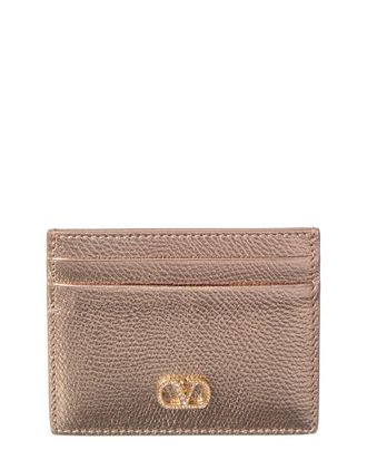 Valentino Vlogo Signature Leather Card Case