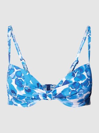 Esprit Bikini-Oberteil mit Allover-Muster in Marine, Gr&ouml;&szlig;e 36C