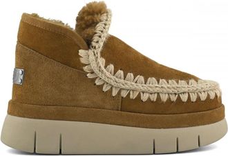 Mou Schoenen, Dames, Bruin, 39 EU, Wol, Bounce Welt Sneaker Suede