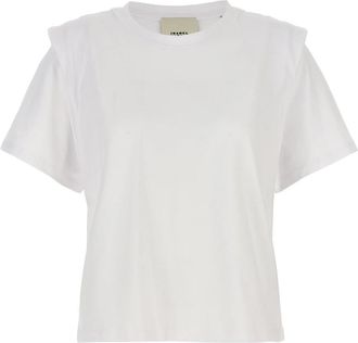 Isabel Marant Zelitos T-shirt met ronde hals - Dames - T-shirts - Wit - S - Katoen - Tops