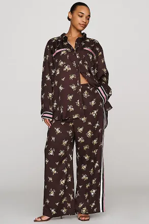 Maeve Brooklin Tie-Front Printed Pull-On Pants by Maeve