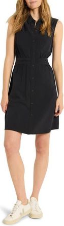 Nic+Zoe Tech Stretch Sleeveless Shirtdress in Black Onyx at Nordstrom, Size X-Large