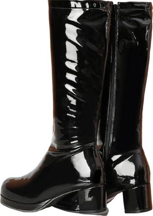 Generic Womens Knee-High Boots Round Toe Heel Pu Big