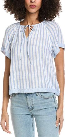 Bella Dahl Short Sleeve Flowy Raglan Linen-Blend Top