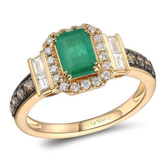 Le Vian Ladies Emeralds Rings set in 14K Strawberry Gold