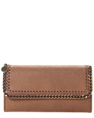 Stella McCartney Stella Mccartney Brown Faux Leather Falabella Flap Wallet (Authentic Pre- Loved)