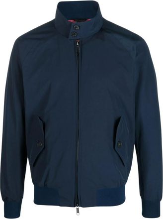 Baracuta Navy Blue High-collar Jacket