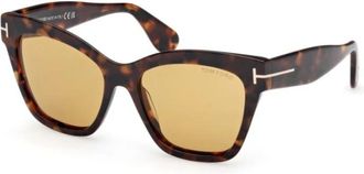 Tom Ford Elegante zonnebril met uniek ontwerp - unisex - Zonnebrillen - Zwart - 55 MM - Accessoires
