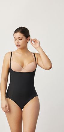 Ysabel Mora Body YSABEL MORA, Damen, Gr. XXL, N-Gr, schwarz, Obermaterial: 73% Polyamid, 27% Elasthan, figurbetont, Bodys Body, Spitze, mittlerer Shape-Effekt, el