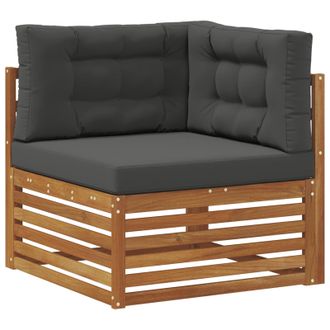 vidaXL Sof&aacute; Esquinero De Exterior Madera De Acacia S&oacute;lida Natural Vidaxl