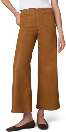 Joe's The Mia Coated High Waist Ankle Wide Leg Jeans in Bronze Brown at Nordstrom, Size 29