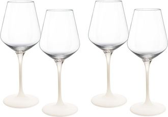 Villeroy & Boch Set Of 4 Manufacture Rock Blanc White Wine Glasses