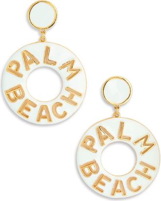 Kenneth Jay Lane Palm Beach Earrings in White at Nordstrom Rack