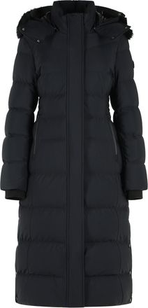 Moose Knuckles Quilted Long Parka with Removable Fur Insert