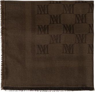 Max Mara Accessoires, Dames, Bruin, ONE Size, Wol, Gelato Sjaal