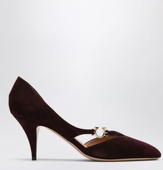 Ferragamo Pumps with Gancini detail Dark Barolo