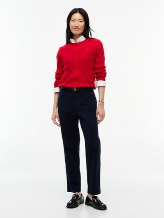 Tommy Hilfiger Womens Relaxed Fit Stretch-Cotton Chino - Navy Blue - 00