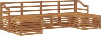 vidaXL Conjunto De Sof&aacute;s De Exterior 6 Uds. Natural Vidaxl