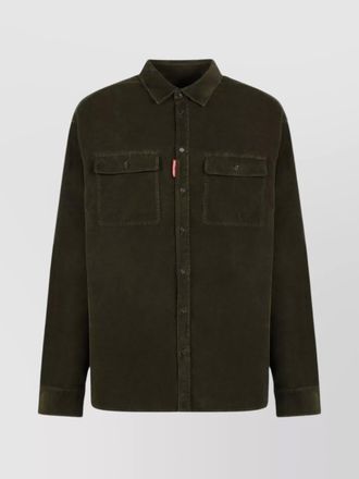 Dsquared2 shirt ribbed chest pockets