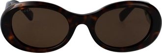 Gucci Pantos Zonnebril - Dames - Accessoires - Bruin - Maat: 52 MM