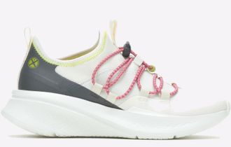 Hush Puppies Spark Bungee Trainers Womens - White Mixed Material - Size UK 3