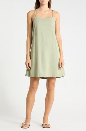 Ichi Linen Blend A-Line Dress in Tea at Nordstrom Rack, Size 10 Us / 42 Eu