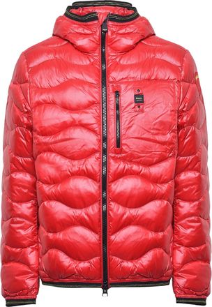Blauer Red Micro-Ripstop Polyester Wave-Quilted Puffer Jacket
