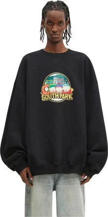 VETEMENTS Southpark Oversized Sweatshirt - Heren - Sweatshirts & Hoodies - Zwart - Maat: L Katoen