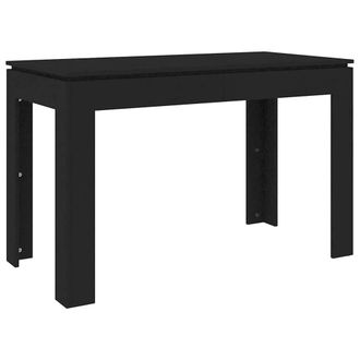 Berkfield Home Dining Table Black 120x60x76 cm Engineered Wood | Size: 120 x 60 x 76 cm