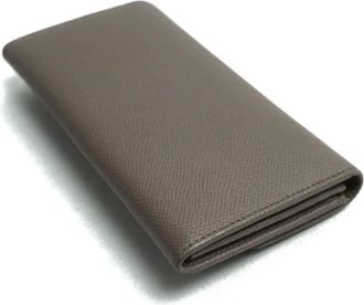 Ferragamo Pre-owned Wallets, female, Gray, Size: ONE SIZE Pre-owned Leather Wallet