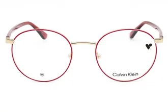 Calvin Klein CK23106 Round Metal Frame Eyeglasses - Burgundy
