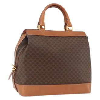 Celine Pre-owned Handbags, female, Brown, Size: ONE SIZE Pre-owned Vintage Macadam Canvas Hand Bag