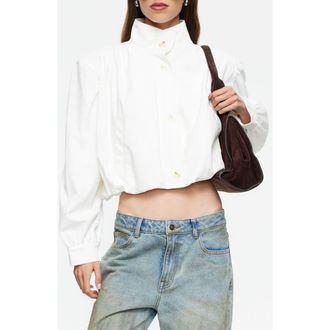 Lioness Luminous Faux Suede Jacket in Moonlight at Nordstrom, Size X-Small