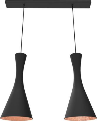 Lumicom Jaqueline L&aacute;mpara De Techo Lineal Negro Hoja