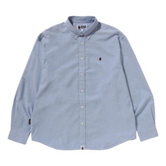 A Bathing Ape One Point Oxford LS Shirt Blue 1K80-131-306-BLUE