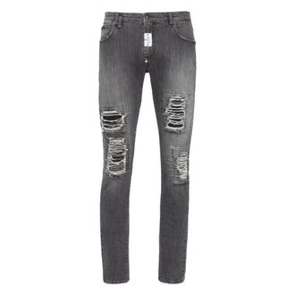 Philipp Plein Heren, Jeans, Grijs, Maat: W30 Denim