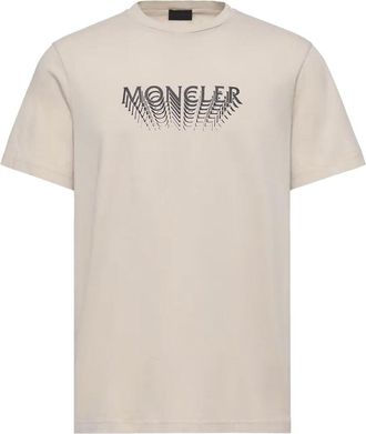 Moncler TEXT LOGO T SHIRT Size: XXL, colour: BEIGE