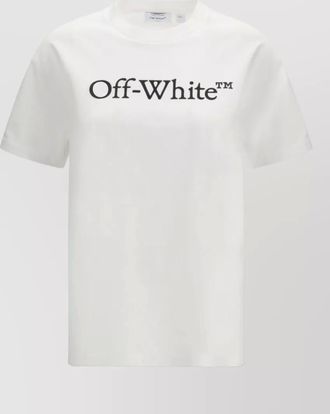 Off-white cotton logo print t-shirt