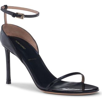 Tom Ford Vertigo Ankle Strap Sandal in Naa Black at Nordstrom, Size 7.5Us