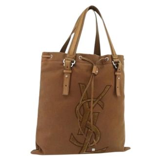 Saint Laurent Pre-owned Tote Bags, female, Brown, Size: ONE SIZE Pre-owned Vintage Tote Bag