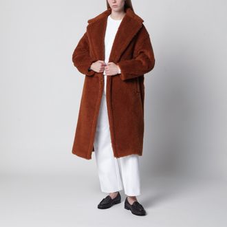 Max Mara Teddy Bear Icon coat in brown alpaca and wool