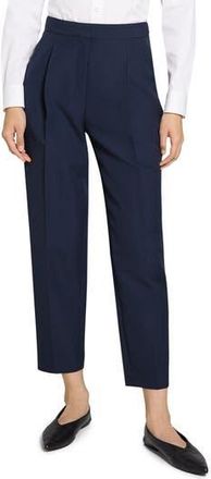 Theory Wool Blend Pleated Pants in Nocturne Navy at Nordstrom Rack, Size 00