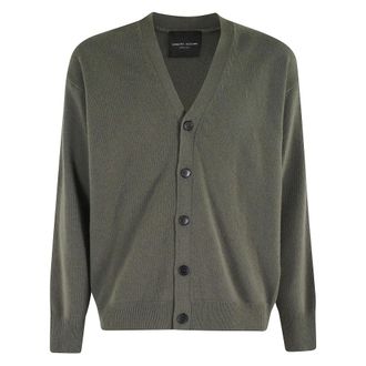 Roberto Collina Cardigans, male, Green, Size: XL Cardigan