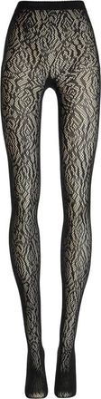 Wolford Floral Net Tights - Dames - Pantys - Zwart - XS - Wol - Ondergoed