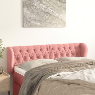 vidaXL Cabecero De Terciopelo Rosa 147x23x78/88 Cm Vidaxl