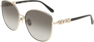 Ferragamo SF339S 738 Womens Sunglasses Gold Size 60