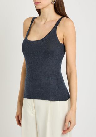 Gabriela Hearst Cinxia Cashmere and Silk-blend Tank - Denim - S (UK8-10 / S)